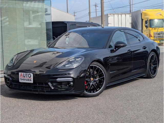 パナメーラ(ポルシェ) ＧＴＳ　ワンオーナー車　２０２１年モデル　４８０馬力ツインターボ車　ローダウン　Aftermarketマフラー装備（純正マフラーも有）　ポルシェアクティブセーフ　２１インチスポーツデザインＡＷ　赤＆黒スポーツレザー 中古車画像