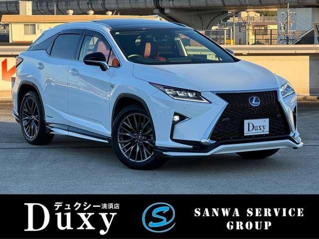 ＲＸ(レクサス) ＲＸ４５０ｈ　Ｆスポーツ　ＴＲＤエアロ＆４本出マフラー　全席シートヒーター　２列目パワーシート　赤革シート　パノラマルーフ　全周囲　ナビＴＶ　ＥＴＣ２．０　Ｐゲート　ＢＳＭ　ＨＵＤ　置く充電　ハンドルヒーター　ベンチレーション 中古車画像