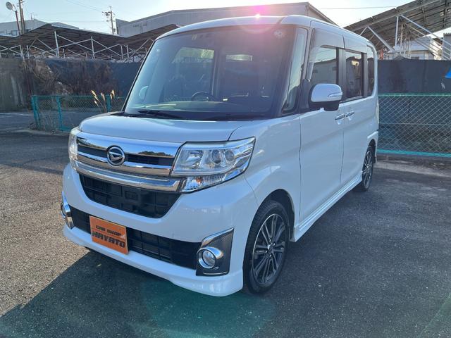 沖縄県うるま市の中古車ならタント カスタムＲＳ　ＳＡ　ナビ　フルセグＴＶ　ＤＶＤ　Ｂカメラ　ＥＴＣ　レーダーブレーキ　ドライブレコーダー　アイドリングストップ　プッシュスタート　ターボ　エアロ