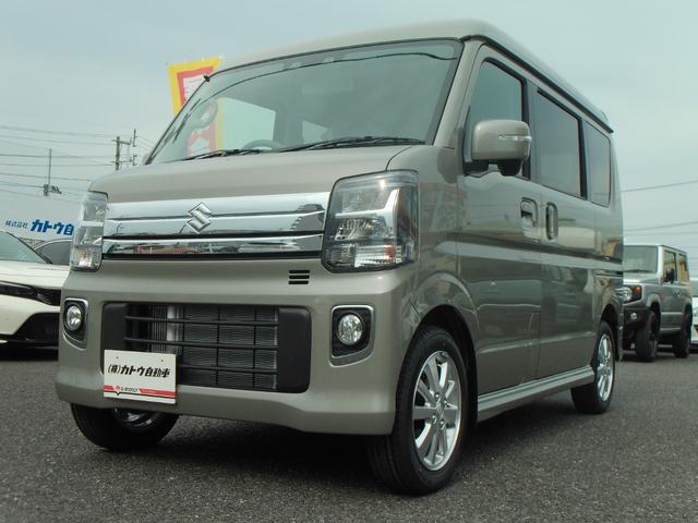 エブリイワゴン(スズキ) ＰＺターボ　届出済未使用車　７インチメモリーナビ　片側電動スライドドア　オートエアコン　オーバーヘッドシェルフ　運転席シートヒーター 中古車画像