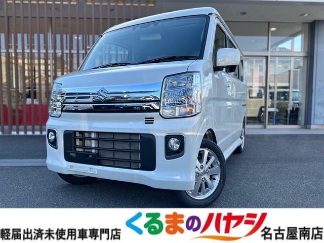 スズキ エブリイワゴン ＰＺターボ　届出済未使用車・２ＷＤ・ＡＴ・ハイルーフ・片側電動スライドドア・スズキセーフティサポートディスチャージヘッドライト・オーバーヘッドシェルフ・１４インチアルミホイール・オートエアコン・シートヒーター