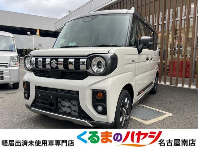 ハイブリッドＸＺ　届出済未使用車・２ＷＤ・ＣＶＴ・ツートン・両側電動スライドドア・ＵＳＢ電源・アルミホイール・パーソナルテーブル・ＬＥＤヘッドライト・電動パーキング・ブレーキホールド・シートヒーター・オットマン