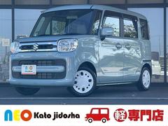 スペーシア ハイブリッドX LEDヘッドライト シートヒーター アイドリングストップ 衝突軽減ブレーキ CD DVD フルセグTV ナビ Bluetooth USB入力 全方位カメラ ステアリングリモコン 両側電動スライドドア 中古車画像