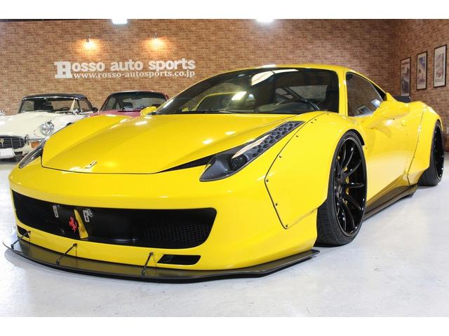 ４５８イタリア(フェラーリ) ベースグレード　正規ディーラー車　ＬＢ仕様　バックカメラ　左ハンドル　イエローブレーキキャリパー　クオイオインテリアカラー　Aftermarketアルミホイール 中古車画像