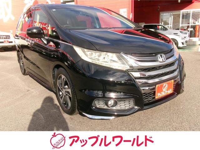 オデッセイ アブソルート 1オーナー アルパイン9インチナビTV バックカメラ ハーフレザー スマートキー×2 ETC Bluetooth 無限スポーツサス モデューログリル LEDヘッド Aストップ クルーズコントロール(1枚目)