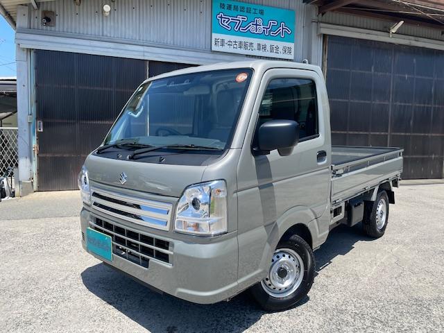 キャリイトラック ＫＣエアコン・パワステ農繁仕様　ＬＥＤヘッドライト　セーフティサポート　パートタイム４ＷＤ　４枚リーフスプリング　４速オートマ　パワーウインドウ　キーレス　ＬＥＤ荷台作業灯　クリアランスソナー　アイドリングストップ　スモークフィルム（1枚目）