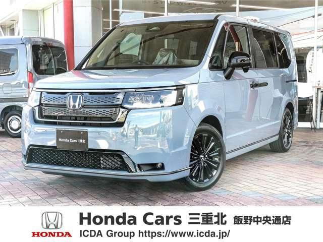ステップワゴン ｅＨＥＶスパーダプレミアムラインブラックエディション　新車　未登録車　展示車　オーディオレス　マルチビューカメラシステム運転席＆助手席＆２列目シートヒーター　二列目オットマン　コンビシート　プレミアムラインブラックエディション（1枚目）