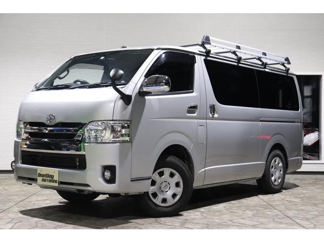 トヨタ ハイエースバンロングスーパーｇｌ ４型 モデル４ｗｄ ｌｅｄヘッドライト アルミキャリア アルミラダー ｓｄナビ フルセグブルーツース ｂカメラ ｅｔｃ車載機の中古車 車体価格185万円 15 平成27 年式 走行 9万キロ 車体色シルバーｍ 岐阜県本巣市政田