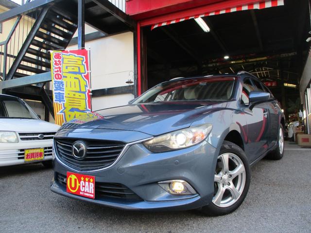 アテンザワゴン(マツダ) ＸＤ　Ｌパッケージ　車検２年　白本革シート　バックカメラ　シートヒーター　パワーシート　ブルートゥース　ナビ　フルセグＴＶ　ＥＴＣ　プッシュスタート　スマートキー　タイミングチェーン式エンジン　ターボ　禁煙車 中古車画像