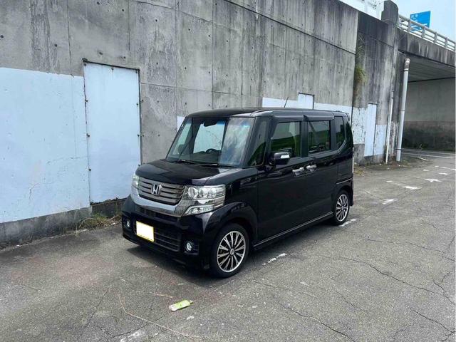Ｎ－ＢＯＸカスタム Ｇ　ターボＳＳパッケージ　バックカメラ　両側電動スライドドア　ナビ　ＴＶ　オートクルーズコントロール　衝突被害軽減システム　ＨＩＤ　スマートキー　アイドリングストップ　電動格納ミラー　ベンチシート　ＣＶＴ　盗難防止システム（1枚目）