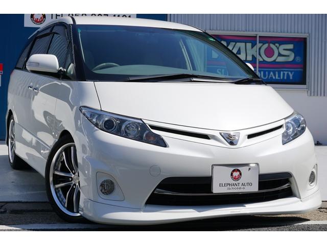 アエラス TRDフロントスポイラー RSR車高調 両側電動スライドドア WORK19インチAW carrozeriaHDDナビ バックカメラ フルセグTV ビルトインETC 床下収納シート(1枚目)