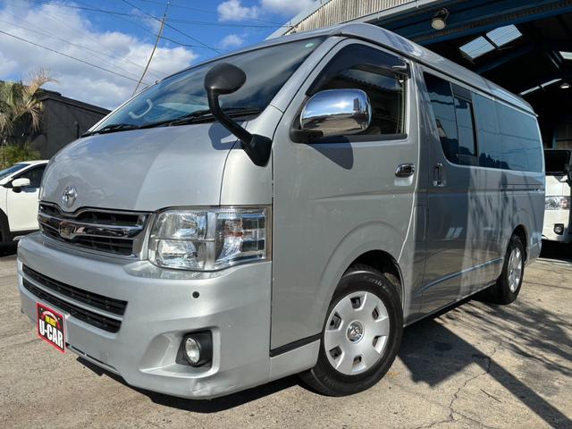 綺麗なハイエースワイドスーパーＧＬの入庫です！ 人気のディーゼルターボ！車検付きで直ぐにお乗り頂けます！