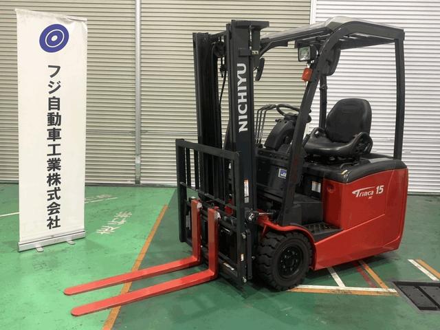 日本 　ニチユフォークリフト・型式ＦＢＴ１５Ｐ－８０－３００ＳＦ・燃料タイプバッテリー・最大荷重１．４ｔ・最大揚高３．０ｍ・マストの種類２段・サイドシフト（1枚目）