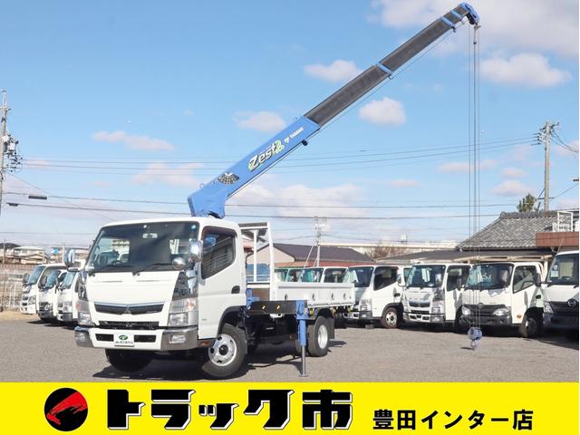 キャンター ５段クレーンラジコンタダノＺＥ２９５ＨＲ積載２ｔワイドロング　積載２ｔ　タダノ　ＺＥ２９５ＨＲ　新車時架装　５段クレーン　ラジコン　差し違いアウトリガー　２．９３ｔ吊り　フック格納　差し違いアウトリガー　ワイド　スペアキー　フォグランプ　あおりロープ穴４対