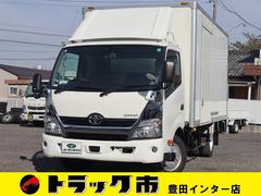 ダイナトラック 垂直パワーゲート アルミバン 積載2t ワイドロング 全低床 トヨタ車体 リフト能力600Kgゲート長123cm 左サイド扉 PCS LDA VSC TRC ナビTV バックカメラ ETC 荷台地上高約90cm ラッシング2段・ベルト2本 スタッドレス 中古車画像