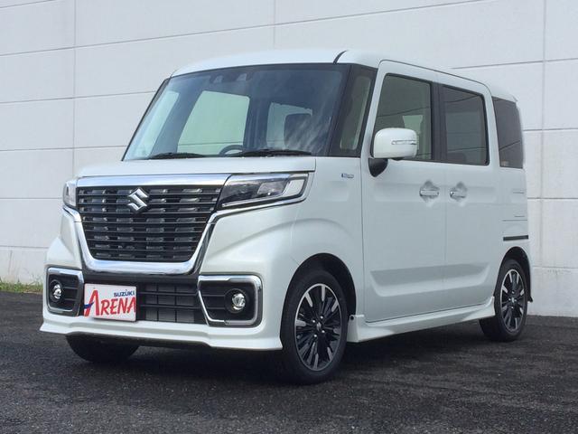 スズキ スペーシアカスタムハイブリッドｘｓ 全方位モニター用カメラパッケージ デュアルカメラブレーキサポート ｌｅｄヘッドランプ ｌｅｄフォグランプ フルオートエアコン ステアリングオーディオスイッチ ｌｅｄサイドターンランプ アルミホイールの中古車