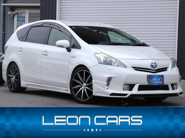 Ｓ　ＬＥＤヘッド　ケンスタイルフルエアロ社外ナビＢカメラ地デジＢＴ音楽ＦフォグＤバイザＲスモークＲＳＲダウンサス社外１９インチＡＷスマートキー社外ステアリング　ビルトインＥＴＣレザー調シートカバー
