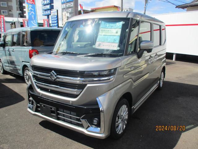ハイブリッドＧＳ　届出済未使用車・オートエアコン・プッシュスタート・全方位モニター付き９インチナビ・スズキコネクト対応・片側電動スライドドア
