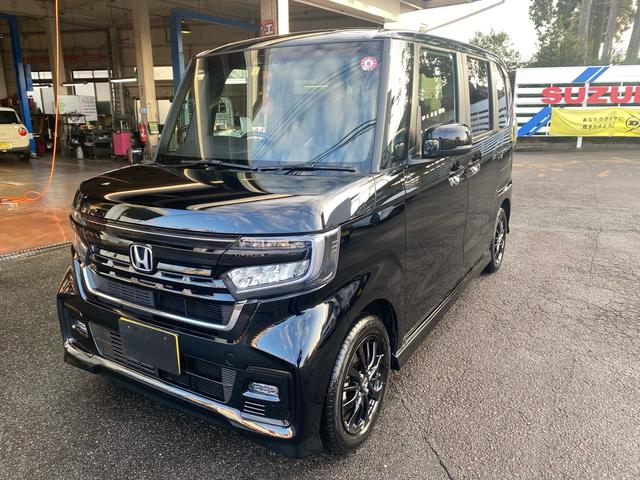 ホンダ Ｎ－ＢＯＸカスタム Ｌ　スタイル＋ブラック　Ｌスタイル＋ブラック　ワンオーナー　禁煙車　エンジンスターター　ナビ　フルセグＴＶ　Ｂカメラ　両側パワースライドドア　前後ドラレコ　ＥＴＣ２．０　ホンダセンシング　走行少ない