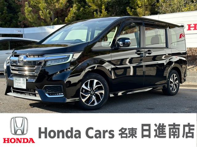 ホンダ ステップワゴンスパーダ スパーダホンダセンシング　ワンオーナー車／ギャザズナビ／リアカメラ／リア席モニター／ＬＥＤヘッドライト　両電動スライドドア　車線逸脱警報装置　クルコン　ワンオ－ナ－　地デジＴＶ　スマ－トキ－　Ｂｌｕｅｔｏｏｔｈ　ＵＳＢ接続