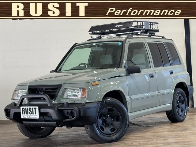 ２０００　ライトグリーンカラー全塗装済み　背面タイヤ　電動ミラー調整　４ＷＤ車輌　ルーフレール　バンパーガード　ルーフキャリア