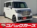 スペーシアカスタム ハイブリッドＸＳ　４ＷＤ／両側電動スライド／黒半革／８型ナビＴＶ／Ｂｌｕｅｔｏｏｔｈ／ＬＥＤ／全周囲カメラ／衝突軽減ブレーキ／前席シートヒーター（1枚目）