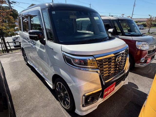 フレアワゴンカスタムスタイル ハイブリッドＸＳ　ツートン／両側電動スライド／黒半革／禁煙／８型ナビＴＶ／Ｂｌｕｅｔｏｏｔｈ／ＬＥＤ／全周囲カメラ／ドライブレコーダー／ＥＴＣ（1枚目）