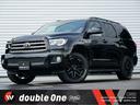 セコイア ＳＲ５　新車並行　２０１３モデル　４ＷＤ　ブラックレザー　後期ヘッドライト　ｂｌａｃｋライノ２０インチＡＷ　サンルーフ　サイドカメラ　ドライブレコーダー　アルパインＸ８００ナビ　フリップダウンモニター（1枚目）