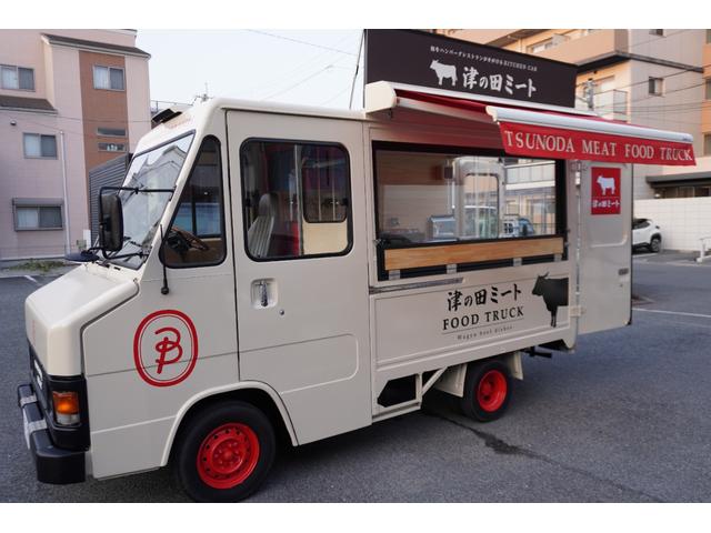 　キッチンカー　移動販売車　８ナンバー登録　保健所対応　シンク　換気扇　給排水タンク　コールドテーブル　オーニング　縞板床加工　全塗装　ラッピング