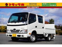 ダイナトラック 1t Wキャブ ジャストロー パワーゲート アーム式 低床 Wタイヤ PG アーム式 Rヒーター Rクーラー ETC 集中ロック 昇降能力600kg PG内寸89/149 荷台内寸203/160/38 荷台高70 車両総重量3300kg 普通免許運転可 中古車画像