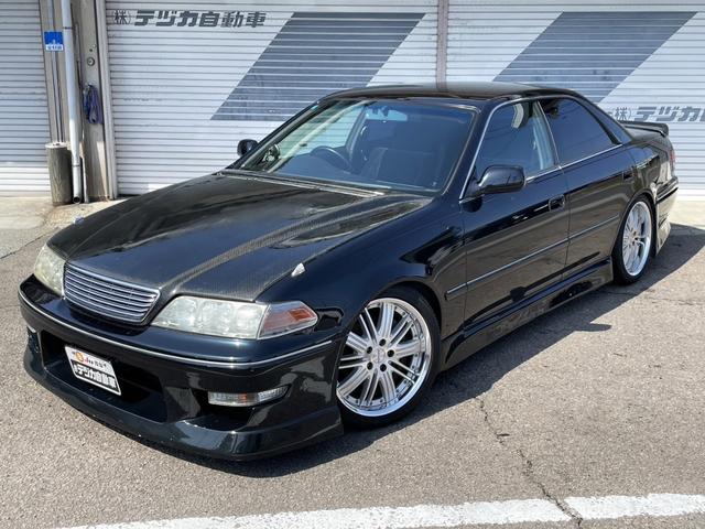 トヨタ マークII ツアラーＶ　ＪＺＸ１１０ミッション　車高調　ワーク１８インチＡＷ　社外エアロ　２本出しマフラー　ＨＰＩアルミラジエーター　タイベル交換　カーボンボンネット