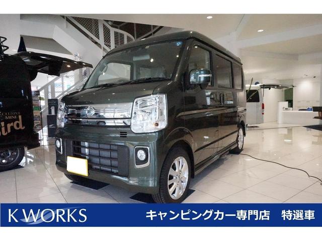 日産 ＮＶ１００クリッパーリオ Ｇ　展示入替限定１台！新車価格３５９．７万円　ケイワークス　ねどこ　４ナンバー貨物　乗車４名　４ＷＤ　電装パッケージ　リチウム１００Ａｈ　インバーター　外部電源　走行充電　断熱施工　ベッドマット　軽キャン