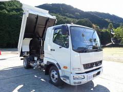 ファイター  土砂ダンプ 電動コボレーン付 新明和工業製 3450kg積載 標準幅 ベッド付 フルキャブ 角底 強化一方開 容積約2.24m3 220馬力 中古車画像