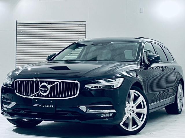 ボルボ Ｖ９０ Ｔ６　ＡＷＤ　インスクリプション　Ｂ＆Ｗ／ＳＲ／正規ディーラー車／第三者機関鑑定済／ベージュ革／前後ドラレコ／シートクーラー／ステアリングヒーター／パイロットアシスト／アダプティブクルコン／ＥＴＣ／ディーラー整備記録／取説／スペアキー