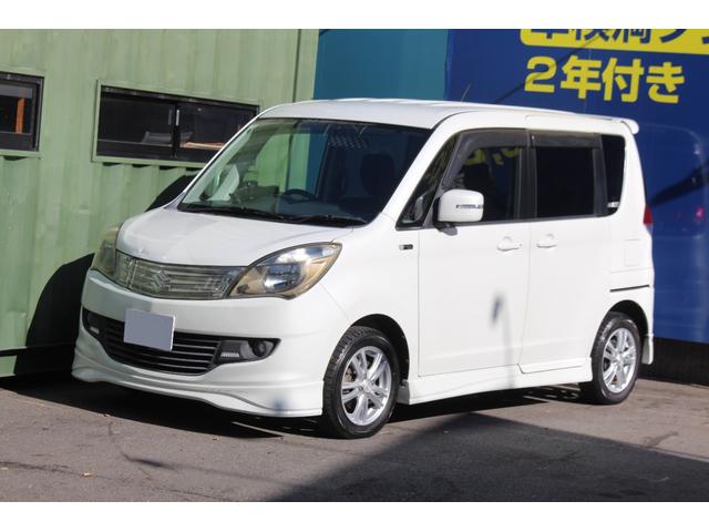 ソリオ(スズキ) ブラック＆ホワイトＩＩ　アイドリングストップ　検査８年３月／走行１１３２００ｋｍ／整備記録簿／純正フ 中古車画像