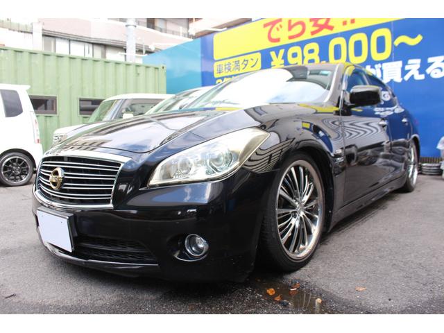 フーガハイブリッド(日産) ＶＩＰパッケージ　検査８年２月／純正ナビ／ＴＶ／ＥＴＣ／１９インチアルミ 中古車画像