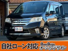 セレナ ハイウェイスター 車検整備付き 運転席エアバッグ フルフラットシート クルーズC 横滑り防止システム 衝突安全ボディ パワーウインドウ 盗難防止装置 ウォークスルー パワステ ABS キーレス インテリジェントキ 中古車画像