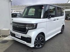 ホンダ　Ｎ−ＢＯＸカスタム　Ｌ　コーディネートスタイル　両側電動スライドドア。届出済未使用車。純正ナビ。ツートンカラー。