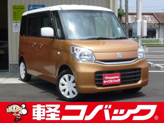 スペーシア Ｘ　ツートン／電動ドア／ナビＴＶ／Ｂｌｕｅｔｏｏｔｈ／バックカメラ／ＥＴＣ／衝突軽減ブレーキ／シートヒーター／スマートキー／ＤＶＤ再生（1枚目）