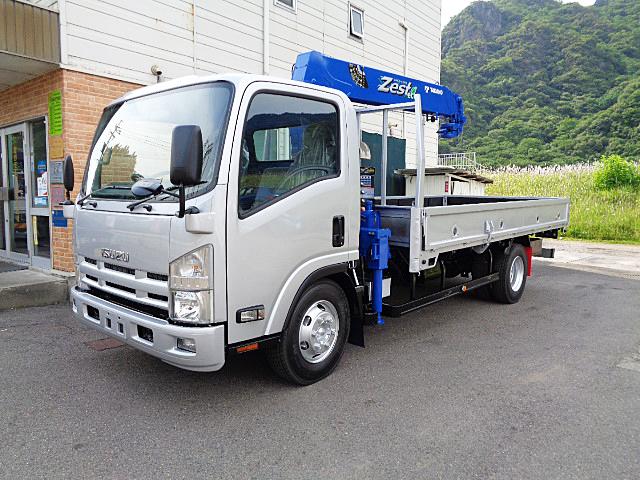 　ユニック車　クレーン付きトラック　ワイド超ロング３．５トン　２．６ｔ　タダノ５段　ラジコン　フックイン　荷台内寸Ｌ４３５ｃｍｘＷ２０８ｃｍｘＨ３８ｃｍ　床新品鉄板　煽り穴４対