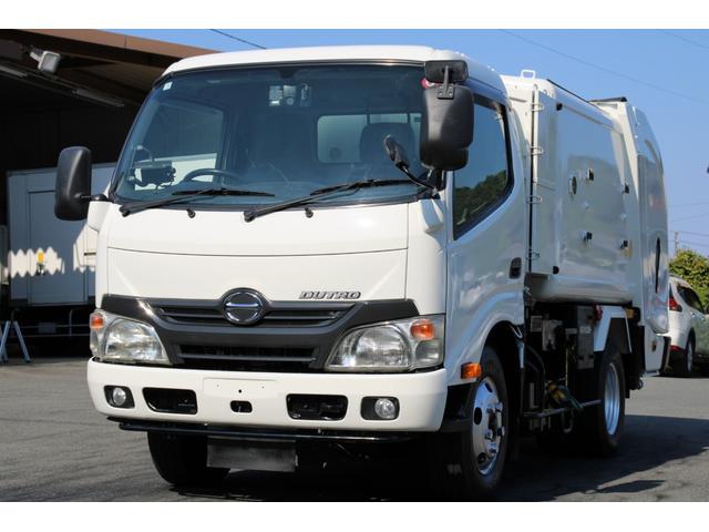 パッカー車／塵芥車　２ｔ　４．２立米　回転式　☆１１尺☆新明和ＧＲ０４２－１４３４Ｗ☆巻込式☆フォグランプ☆Ｂモニタ－☆電格ミラー☆ＥＴＣ☆車両総重量６３４５ｋｇ☆荷台内寸３６１４ｘ１７２０ｘ１２２７