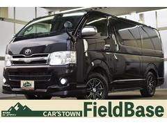 ハイエースバン ロングスーパーGLプライムセレ 4WD ベットキット/サブバッテリー2基/フリップダウンモニター/フルセグテレビ/キセノンヘッドライト/LEDフォグランプ/社外16インチアルミ/ドライブレコーダー/ETC車載器/バックカメラ 中古車画像