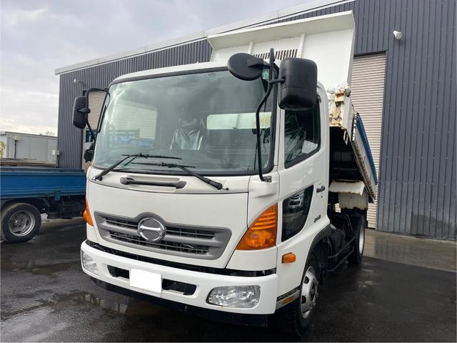 日野　レンジャー　３．７ｔ積　ダンプ　入庫！！ 荷台内寸３４０ｘ２０５　６ＭＴ　フル装備　一方開　電動コボレーン