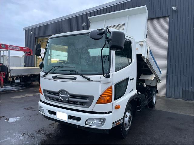 日野　レンジャー　３．８ｔ積　ダンプ　入庫！！ 荷台内寸３４０ｘ２０５　６ＭＴ　フル装備　一方開　手動コボレーン