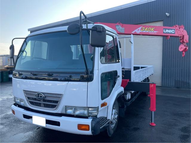 コンドル　３ｔ積　ロング　ユニック４段Ｒ／Ｃ　入庫♪ 荷台内寸５５０ｘ２１２　６ＭＴ　フル装備　全塗装済