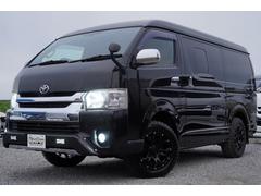 レジアスエースバン ロングワイドスーパーGL4型モデル 社外ナビフルセグ地デジ・Bカメラ・後席モニター・ベッドキット・LEDライト・LEDバンパーガード・リフトアップ・社外16アルミ・トーヨーRTタイヤ・Mフラップ・防虫ネット・Rヒータークーラー・本州仕入 中古車画像