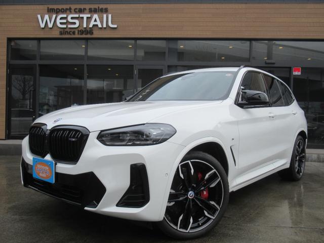 ＢＭＷ Ｘ３ Ｍ４０ｄ　１オナ　冬タイヤ付き　ファストトラックＰＫＧ　サウンドＰＫＧ　パノラマサンルーフ　ステアリングヒーター　２１インチＡＷ　茶革シート　前後シートヒーター　前後ドラレコ　ＨＤＤナビ　フルセグＴＶ　ＥＴＣ