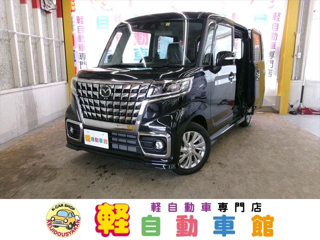 マツダ フレアワゴンカスタムスタイル ハイブリッドＸＧ　４ＷＤ　届出済未使用車　ＡＢＳ　片側パワスラドア　アイドリングＳＴＯＰ　スマートキー