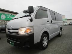 ハイエースバン ロングDX 3.0Lディーゼルターボ リヤヒーター SDナビ ワンセグTV Bluetooth ETC Tベルト交換済み プライバシーG ABS サイドバイザー 9人乗り 中古車画像
