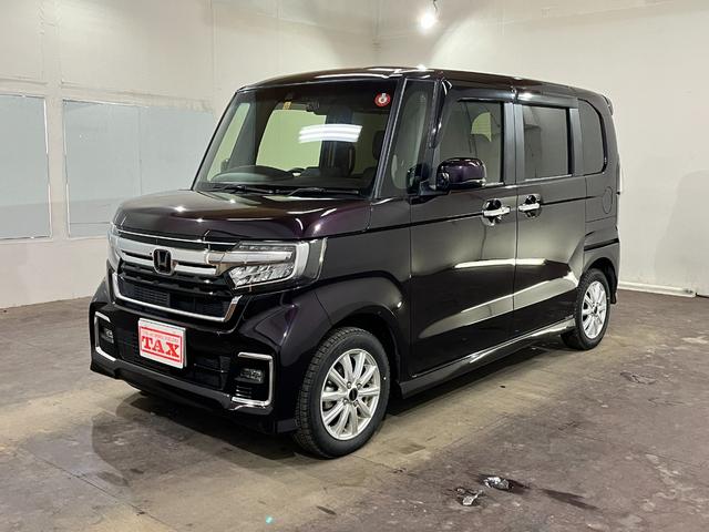 ホンダ Ｎ－ＢＯＸカスタム Ｌターボ　４ＷＤ　純正メモリーナビ　フルセグＴＶ　前後ドラレコ　ＥＴＣ　横滑り防止　追従クルコン　ＬＥＤ　シートヒータ―　ＣＭＢＳ　レーンアシスト　コーナーセンサー　ＢＴ　スマートキー　プッシュスタート